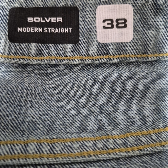 Volcom Solver Modern Straight Men's Jeans Size 38 Standard Blue - Picture 8 of 10